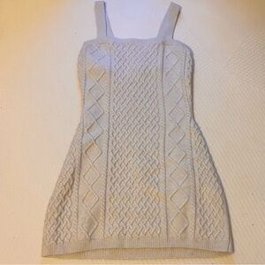 Cream Cable Knit Dress